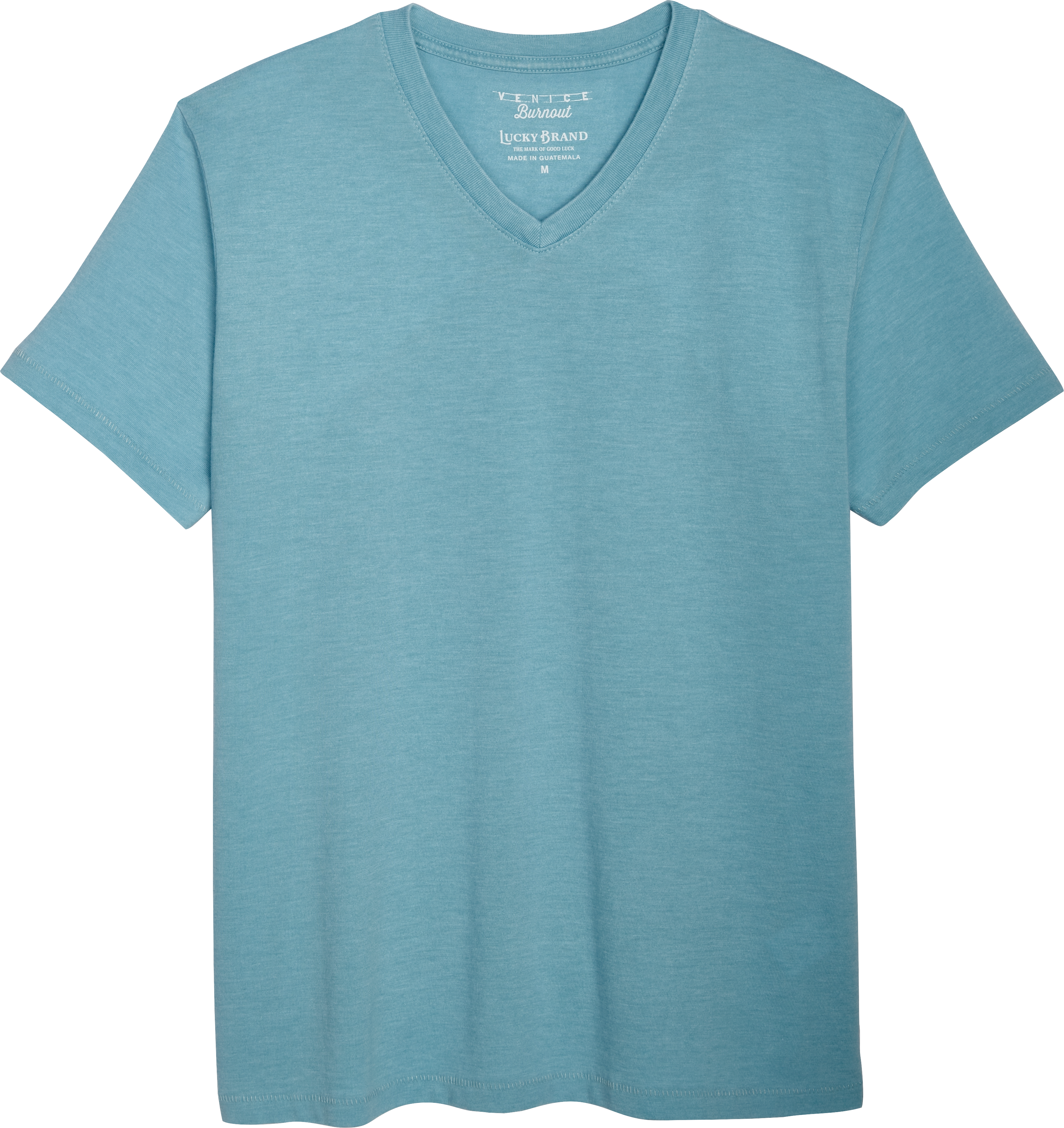 Lucky Brand Short Sleeve Button Notch Neck Venice Burnout T-Shirt