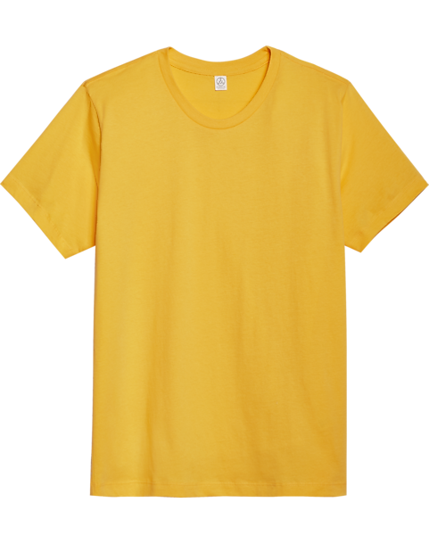 Alternative Apparel Classic Fit Short Sleeve T-Shirt, Yellow - Men's ...