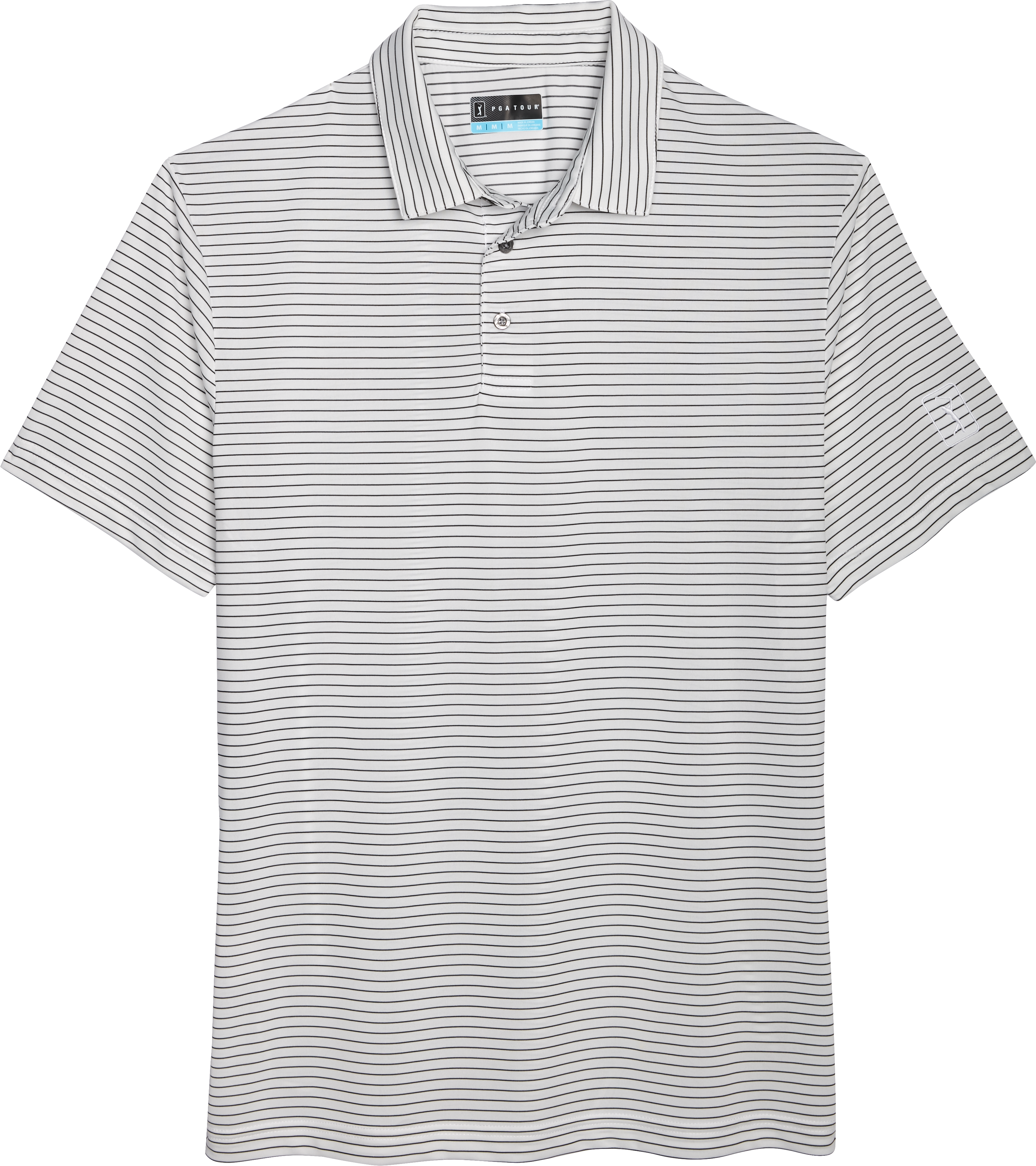 PGA Tour Classic Fit Polo, White Feeder Stripe - Men's Sale | Men's ...