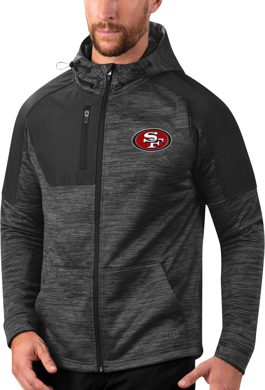 Msx By Michael Strahan 49ers Full Zip Jacket Gray Mens Sale Mens Wearhouse 