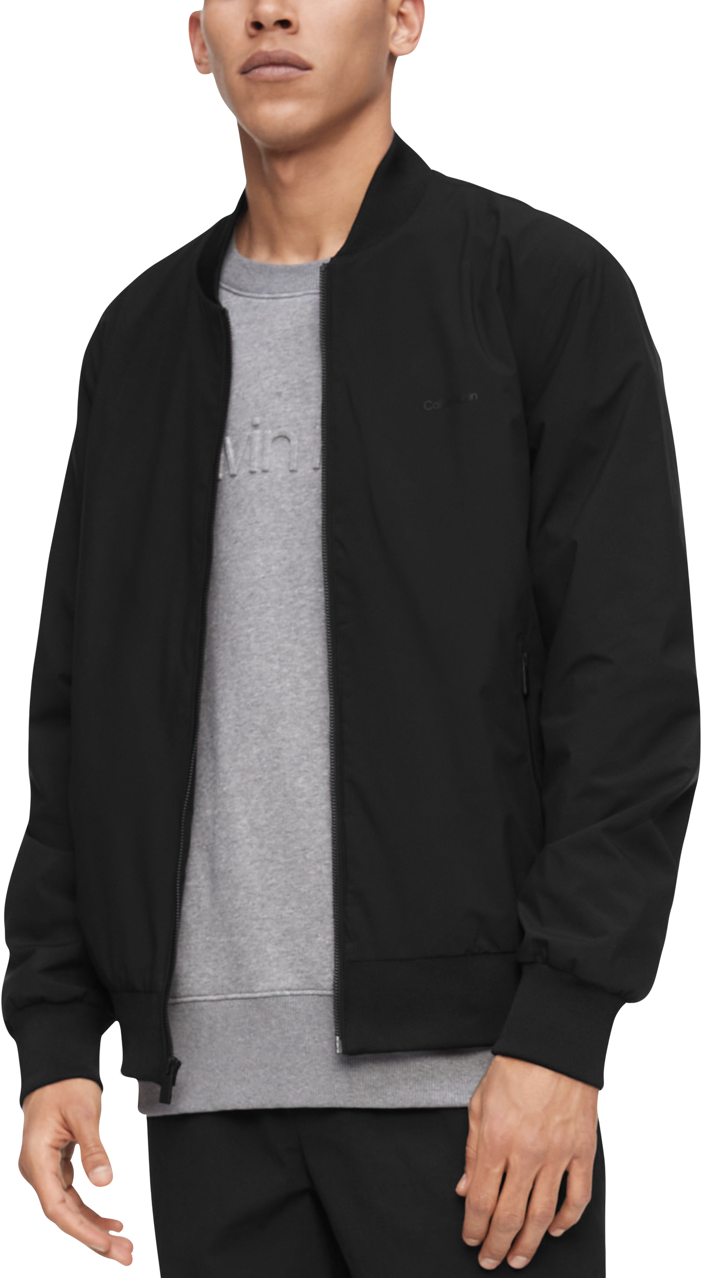 Monnik Dakloos Springplank Calvin Klein Modern Fit Bomber Jacket, Matte Black - Men's Sale | Men's  Wearhouse