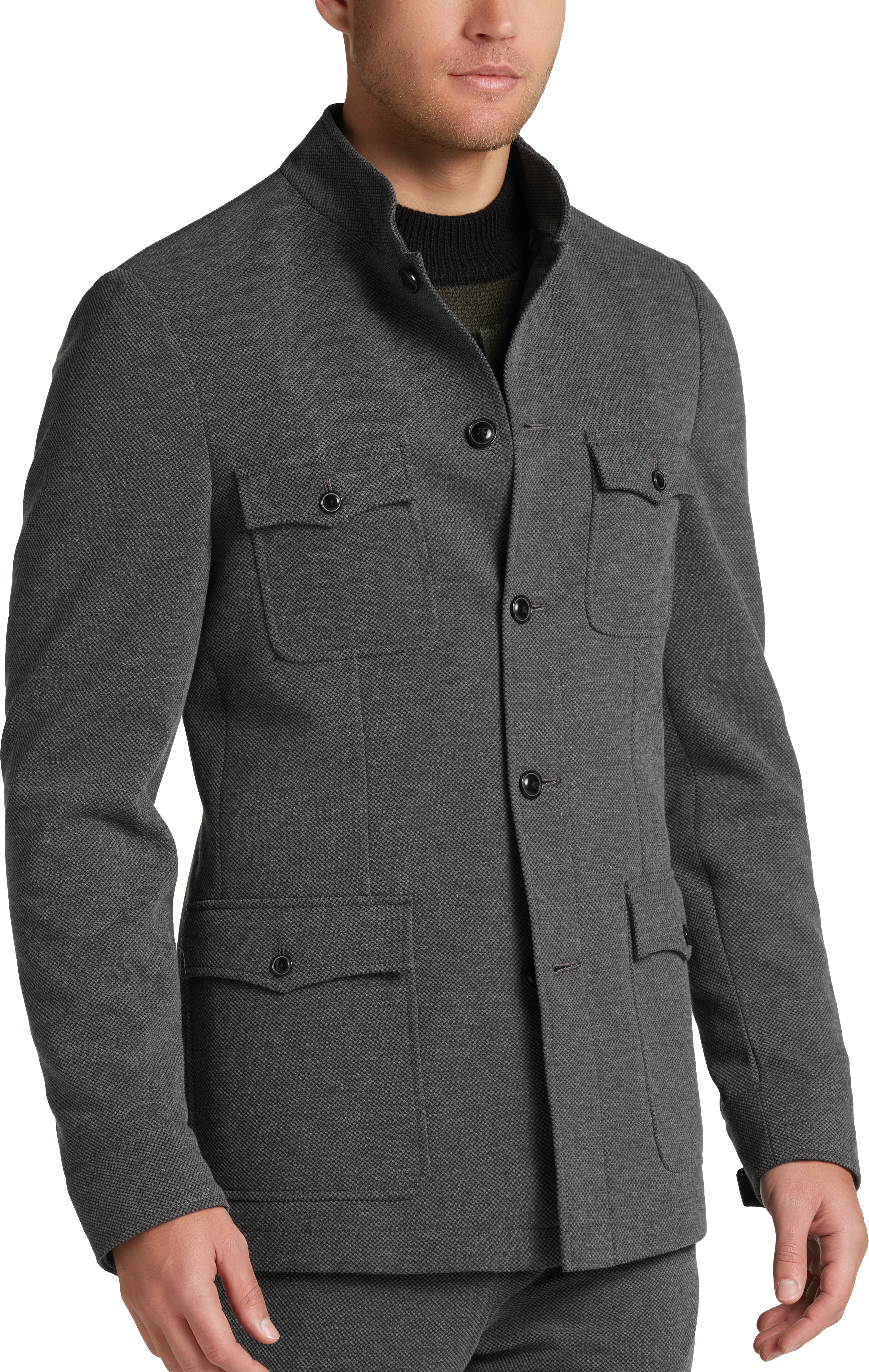 Ben Sherman Modern Fit Military Jacket, Gray - Men's Sale | Men's