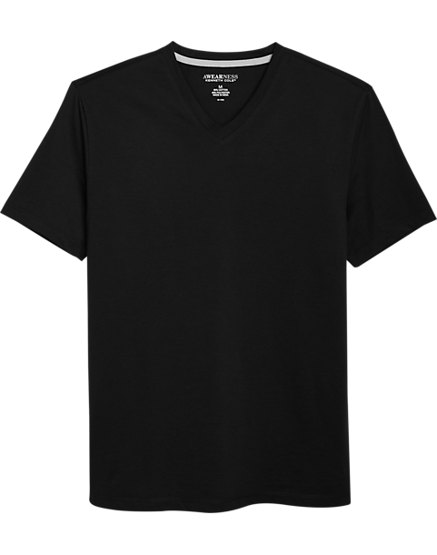 Awearness Kenneth Cole Modern Fit V-Neck T-Shirt (Size: Large in Black)