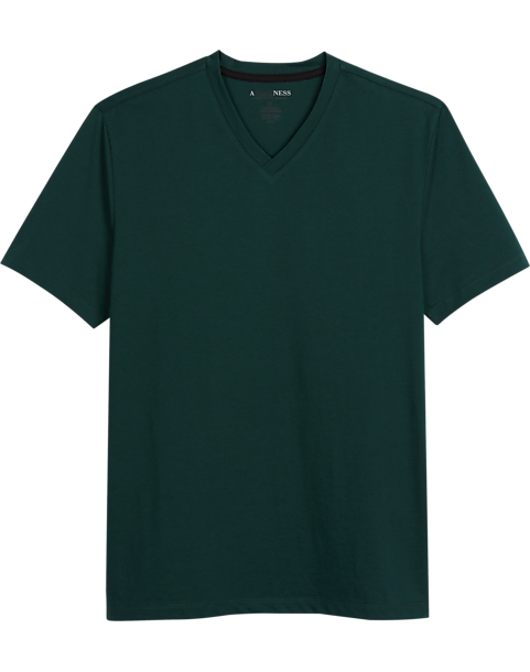 Awearness Kenneth Cole Mens Modern Fit V-Neck T-Shirt (Size: Small in Dark Green)