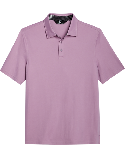 Michael Strahan Modern Fit Interlock Polo (Size: Big & Tall in Lavender)