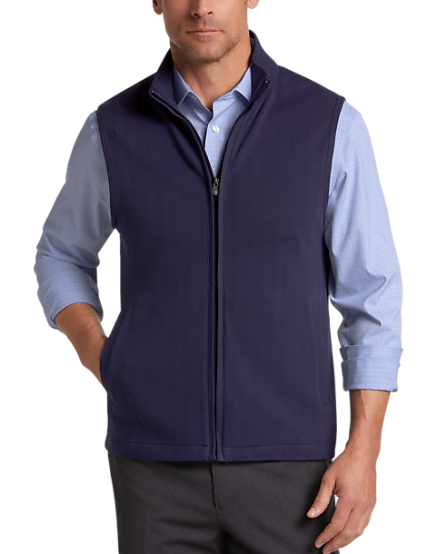 Jos. A. Bank Modern Fit Full-Zip Vest (Navy in Various Sizes)