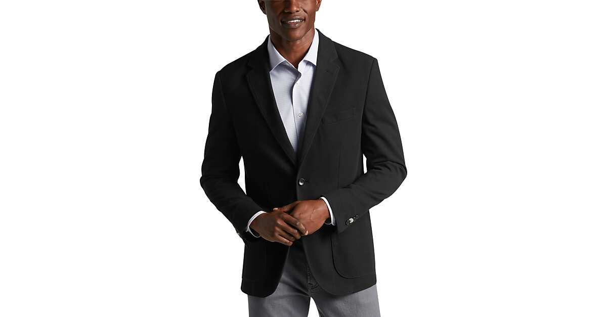 Michael Strahan Modern Fit 2 Button Soft Jacket Black Mens Sport Coats Mens Wearhouse 