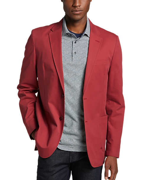 Awearness Kenneth Cole Mens Modern Fit Soft Jacket (Size: Small in Brick)
