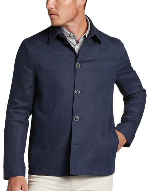 Joseph Abboud Modern Fit Linen Shirt Jacket