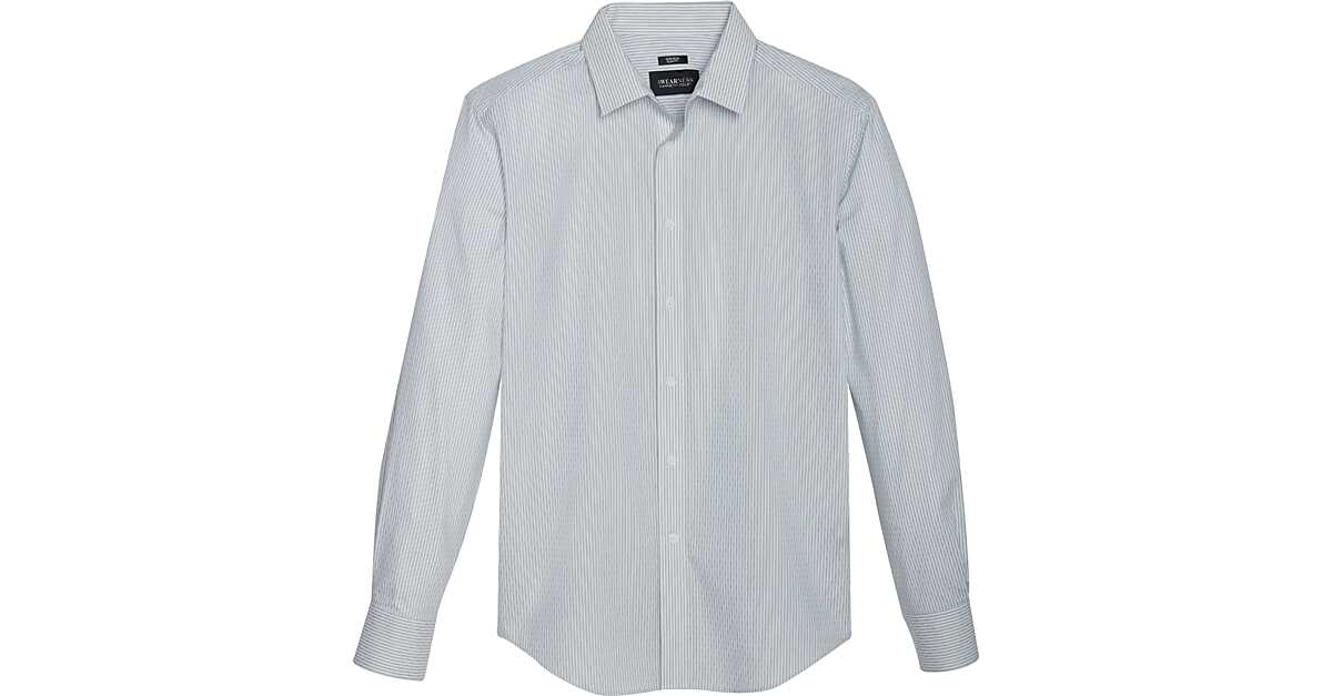 Awearness Kenneth Cole Slim Fit Spread Collar Sport Shirt, Light Green ...