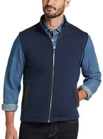 Jos. A. Bank Reserve Collection Classic Fit Full-Zip Vest, Navy