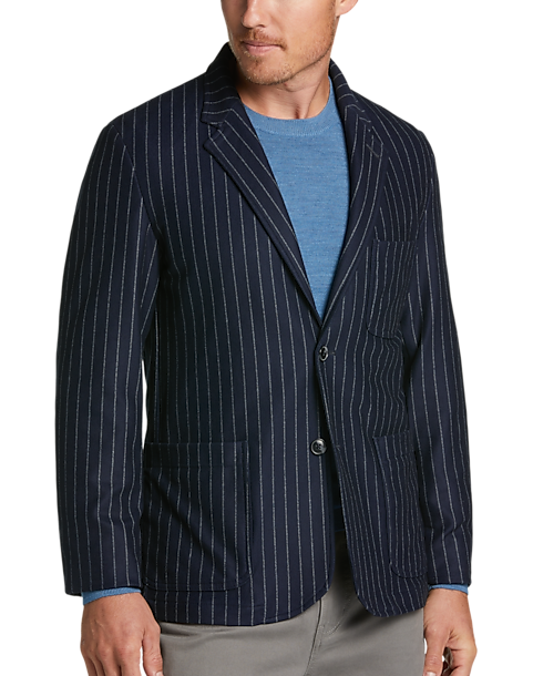 Joseph Abboud Modern Fit Moleskin Jacket (Size: Small in Navy Pinstripe)