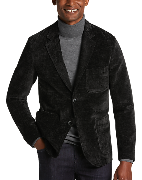 Joseph Abboud Modern Fit Mens Jacket (Size: Large in Black Velvet)