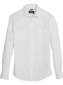 Awearness Kenneth Cole Slim Fit Military Sport Shirt, White