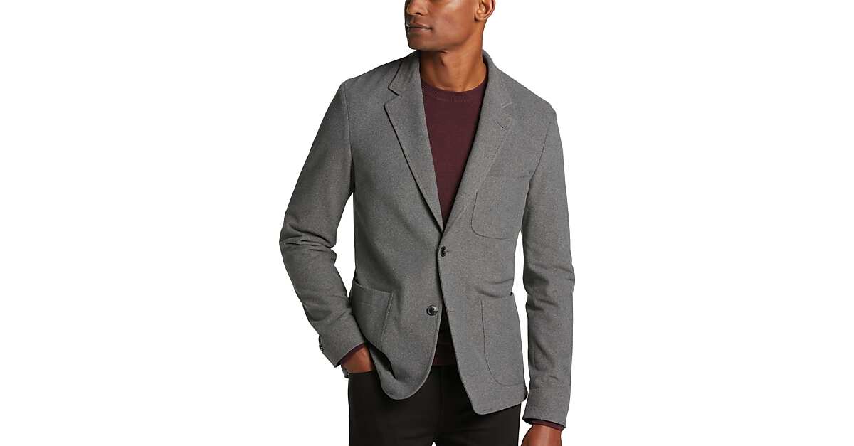 Michael Strahan Modern Fit Soft Jacket Medium Gray Mens Sale Mens Wearhouse 