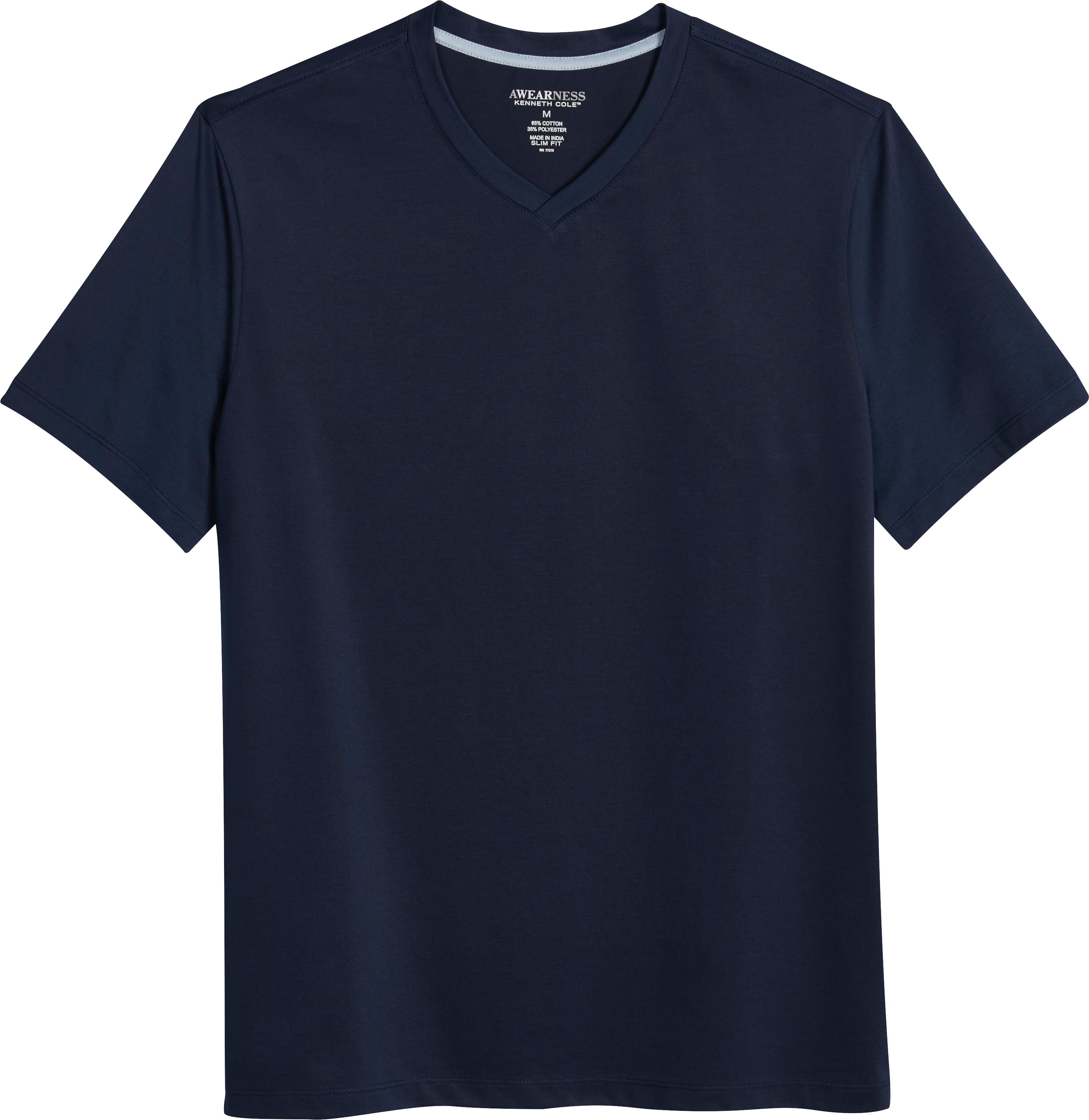 Awearness Kenneth Cole Modern Fit V-Neck T-Shirt, Navy - Men's Shirts ...