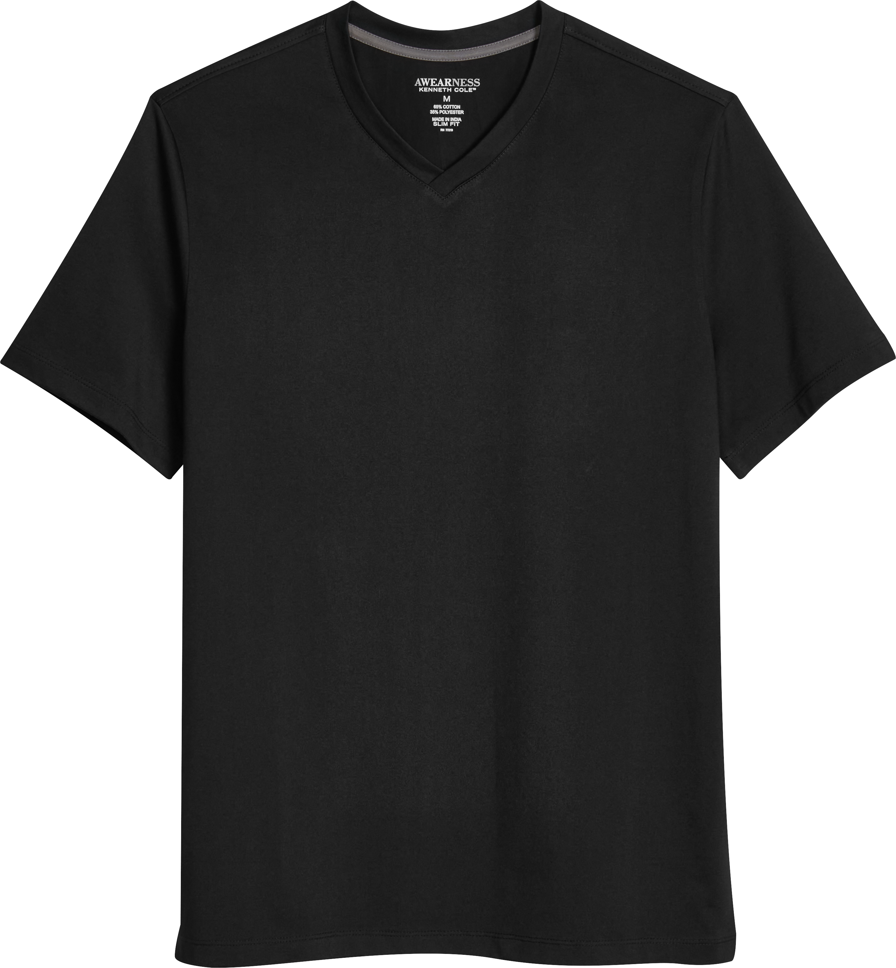 Awearness Kenneth Cole Modern Fit V-Neck T-Shirt, Black - Men's Shirts ...