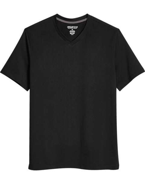 Awearness Kenneth Cole Modern Fit V-Neck T-Shirt, Black - Men's Shirts ...