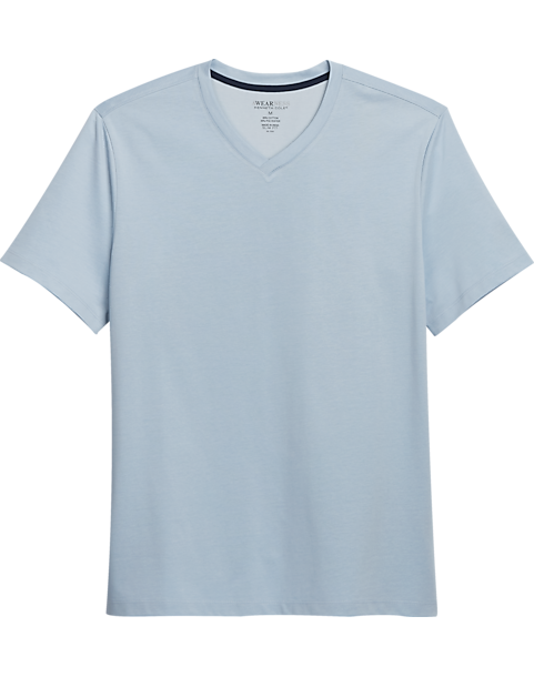 Awearness Kenneth Cole Modern Fit V-Neck T-Shirt, Light Blue - Men's ...