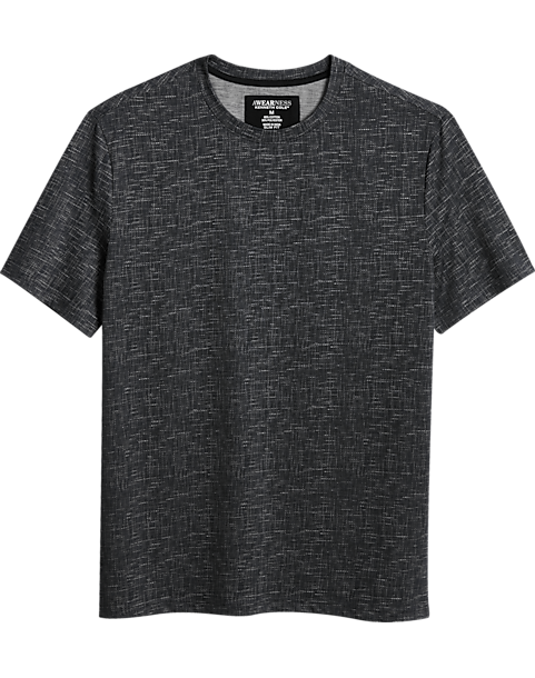 Awearness Kenneth Cole Slim Fit T-Shirt, Black Crosshatch - Men's Sale ...