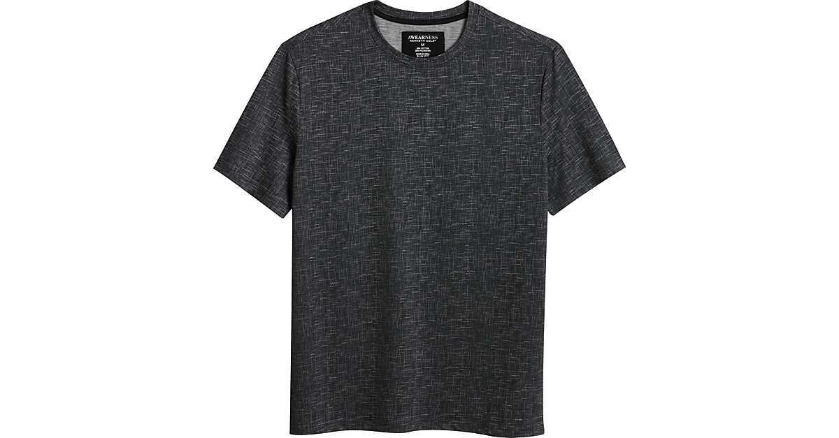 Awearness Kenneth Cole Slim Fit T-Shirt, Black Crosshatch - Men's Sale ...