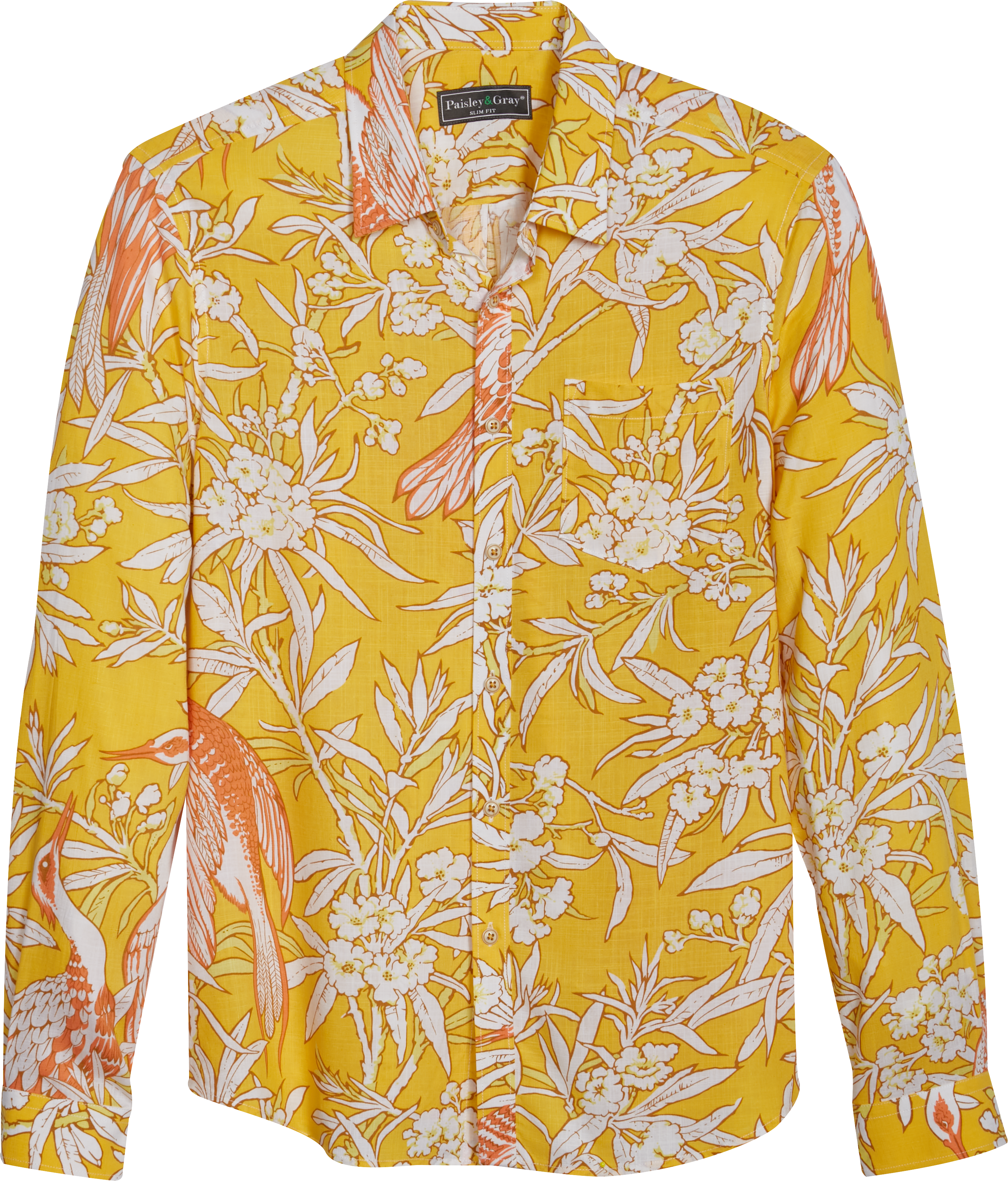 Roundtree & Yorke Gray Hawaiian Shirts for Men