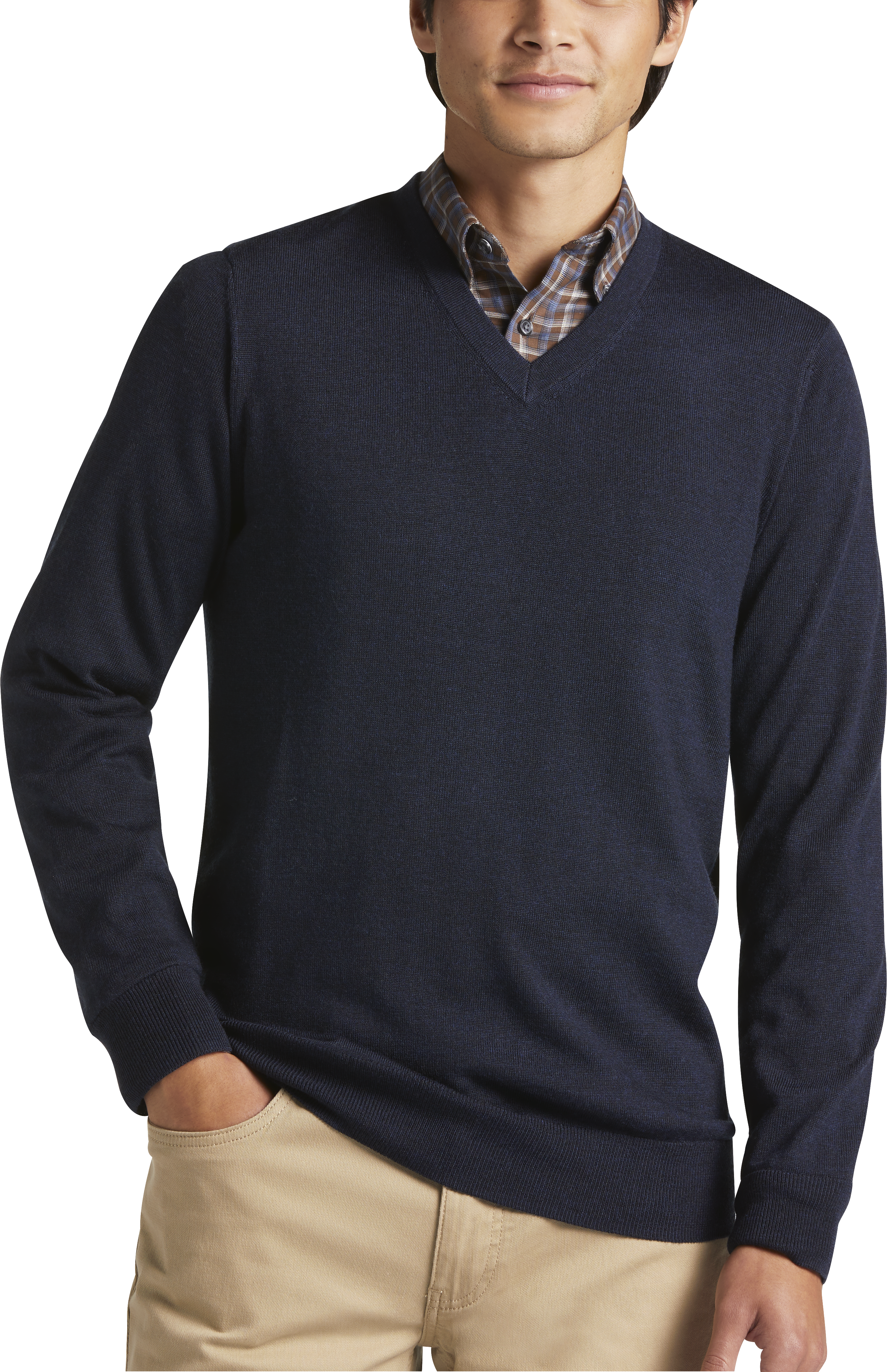 Joseph Abboud Reserve Collection Modern Fit V-Neck Merino Wool Sweater ...