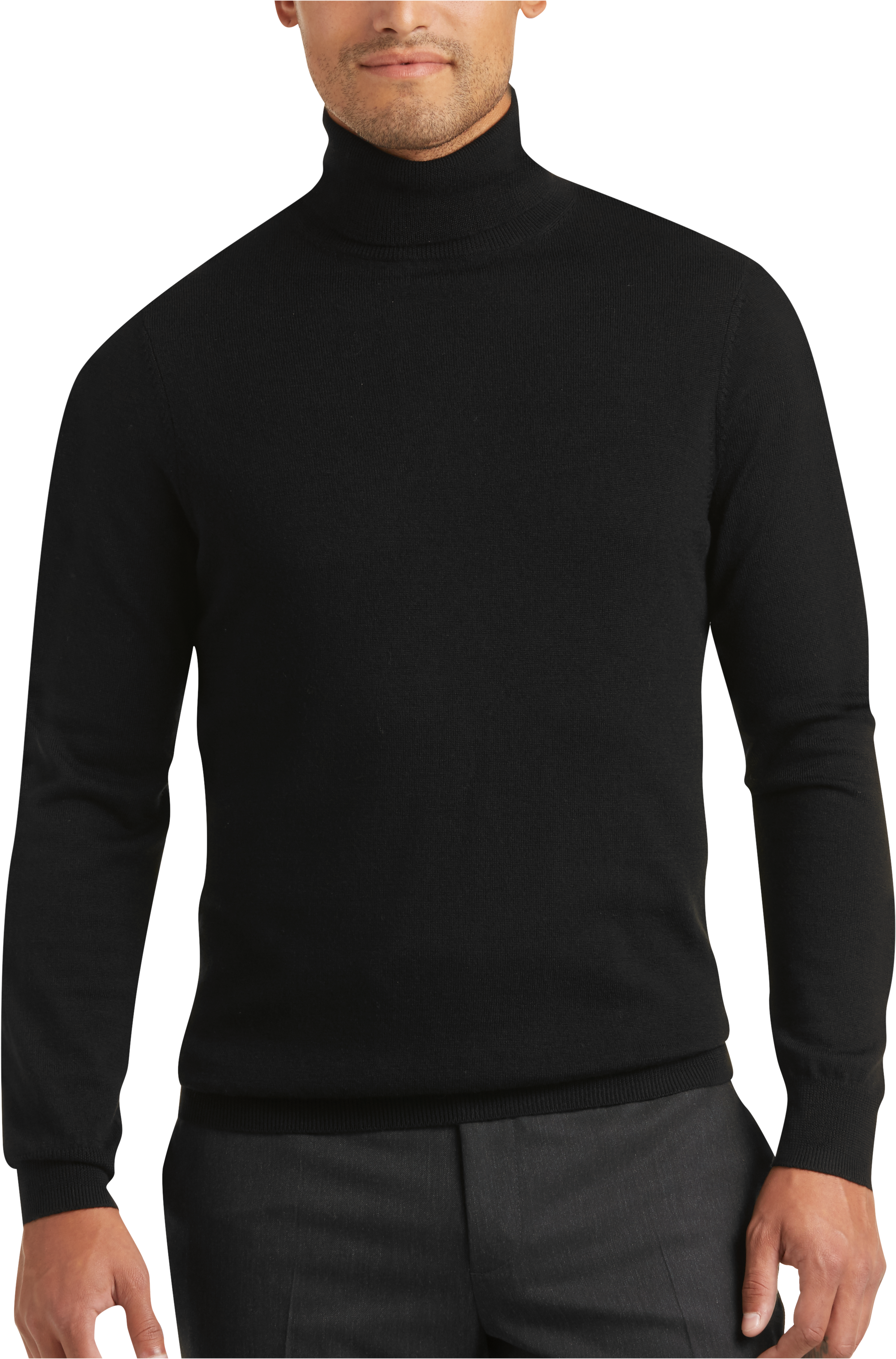 Joseph Abboud Black Modern Fit Turtleneck Sweater - Men's Sale | Men's ...