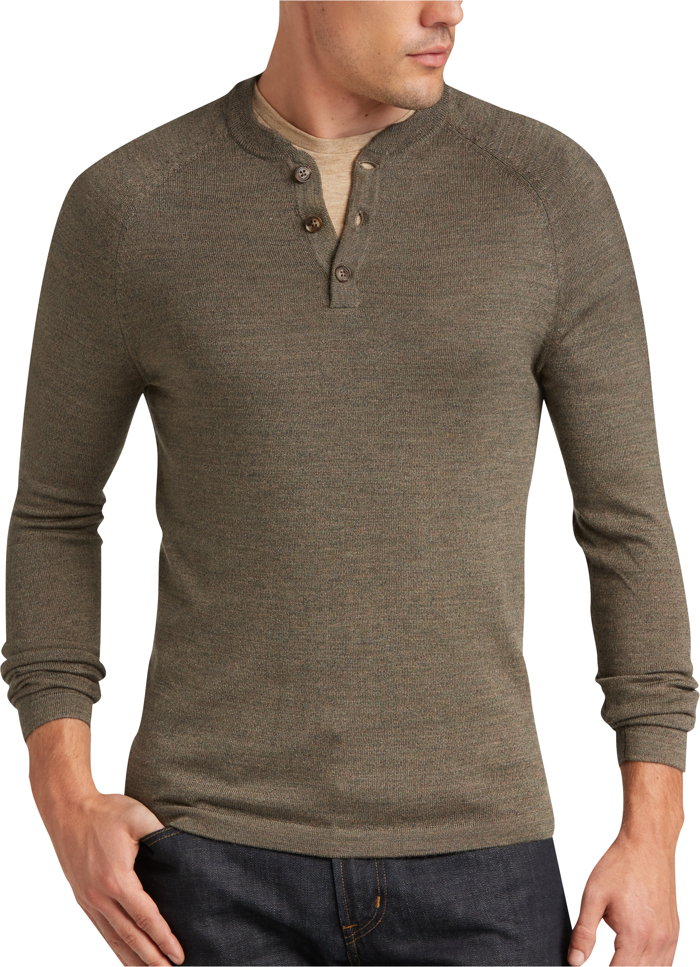 henley style sweaters