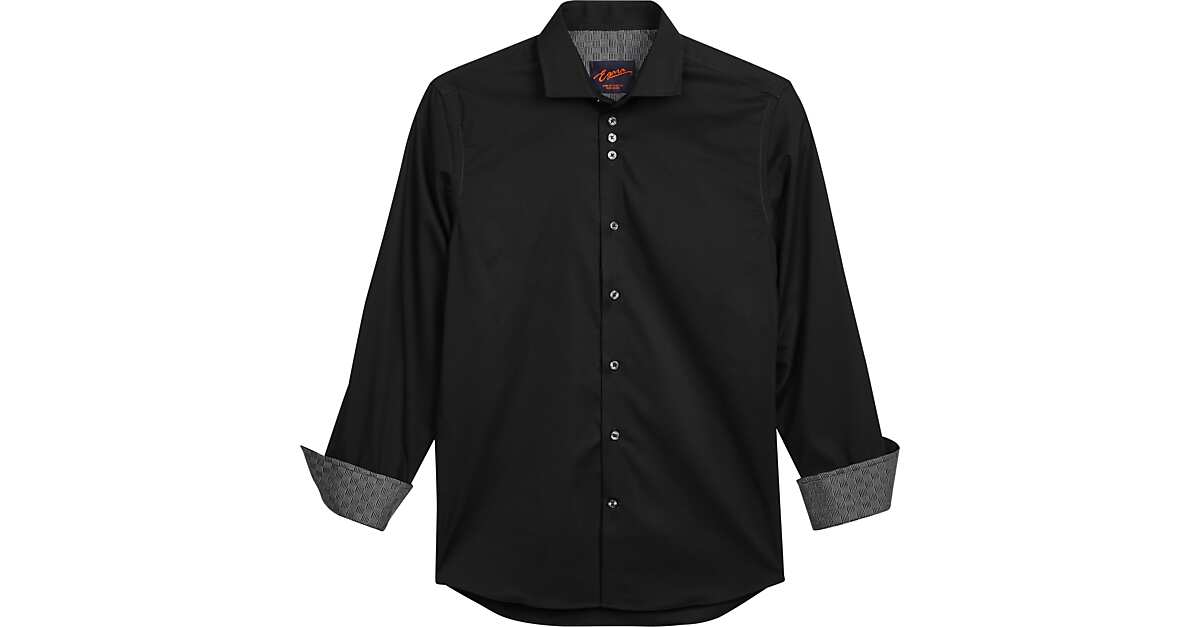 Egara Slim Fit Sport Shirt, Black - Men's Shirts | Men's Wearhouse