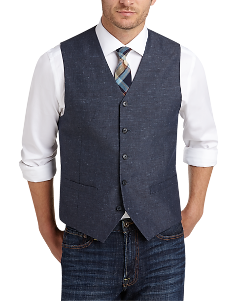 Joseph Abboud Navy Modern Fit Vest - Men's Suits | Men's Wearhouse