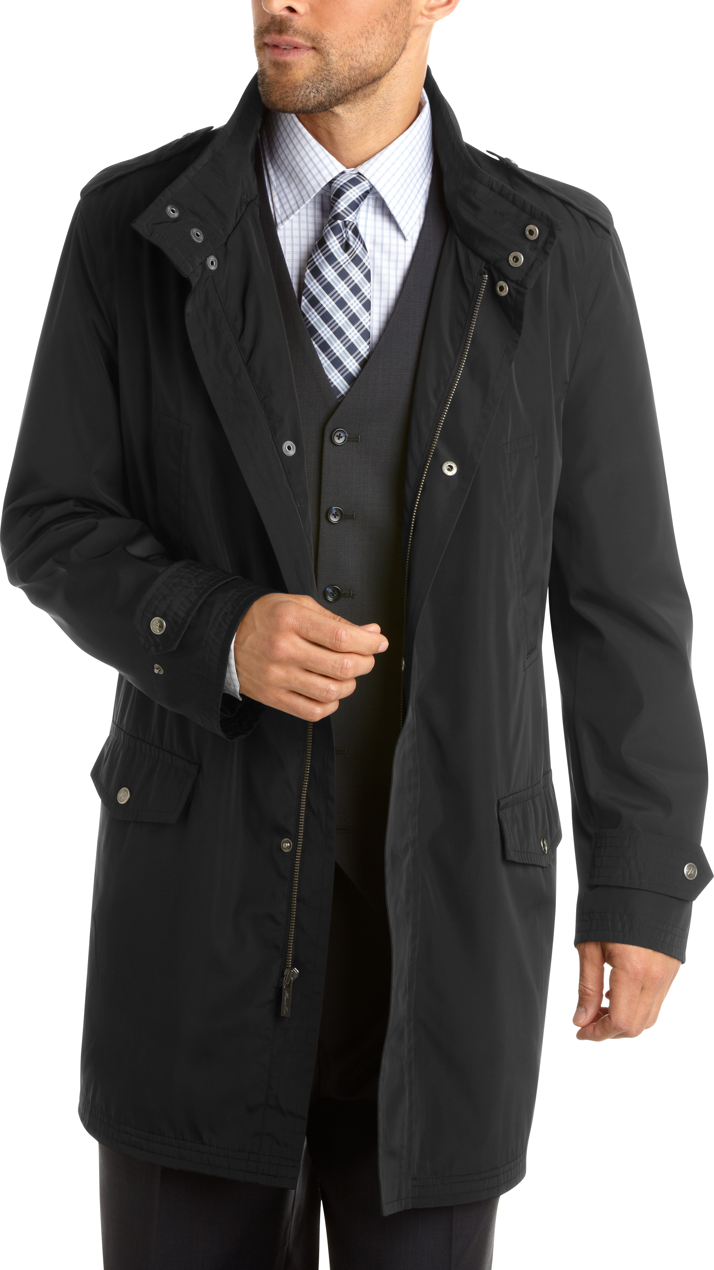 slim fit rain jacket