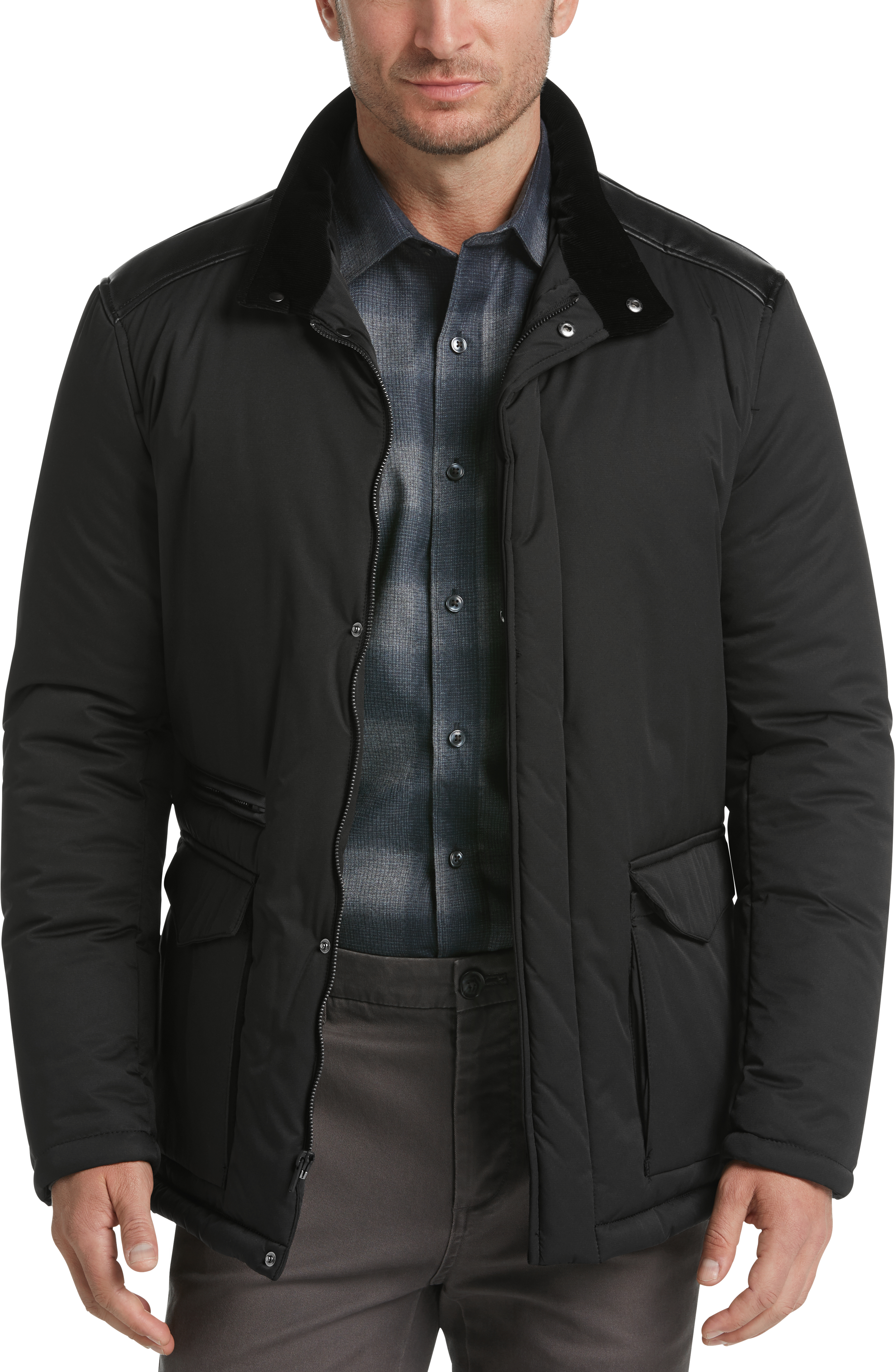 Pronto Uomo Black Quilted Jacket - Men's Big & Tall | Men's Wearhouse