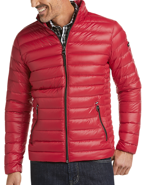 Calvin Klein Red Modern Fit Packable Quilted Jacket - Men's Sale | Men ...