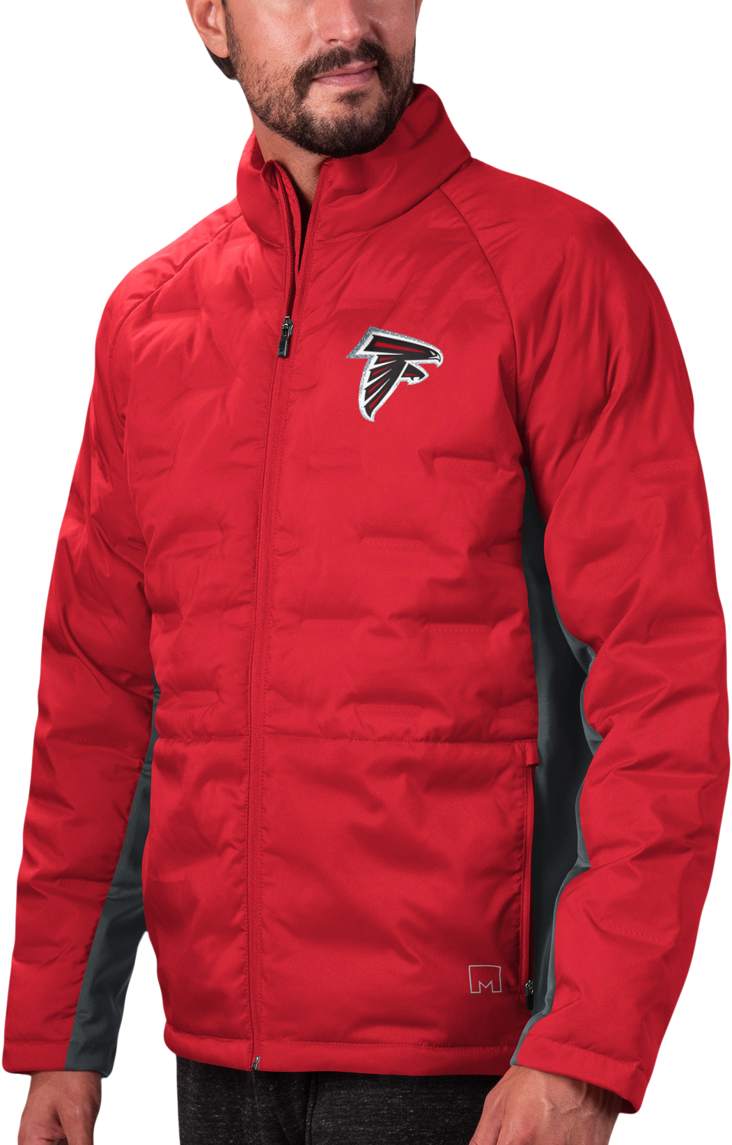Msx By Michael Strahan Falcons Ultimate Puffer Jacket Red Mens Big And Tall Mens Wearhouse 