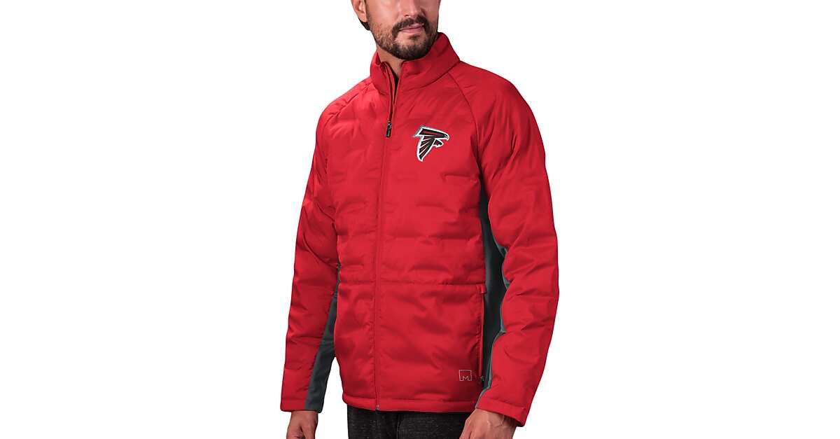 Msx By Michael Strahan Falcons Ultimate Puffer Jacket Red Mens Big And Tall Mens Wearhouse 