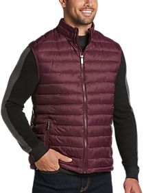 Awearness Kenneth Cole Modern Fit Puffer Vest, Burgundy