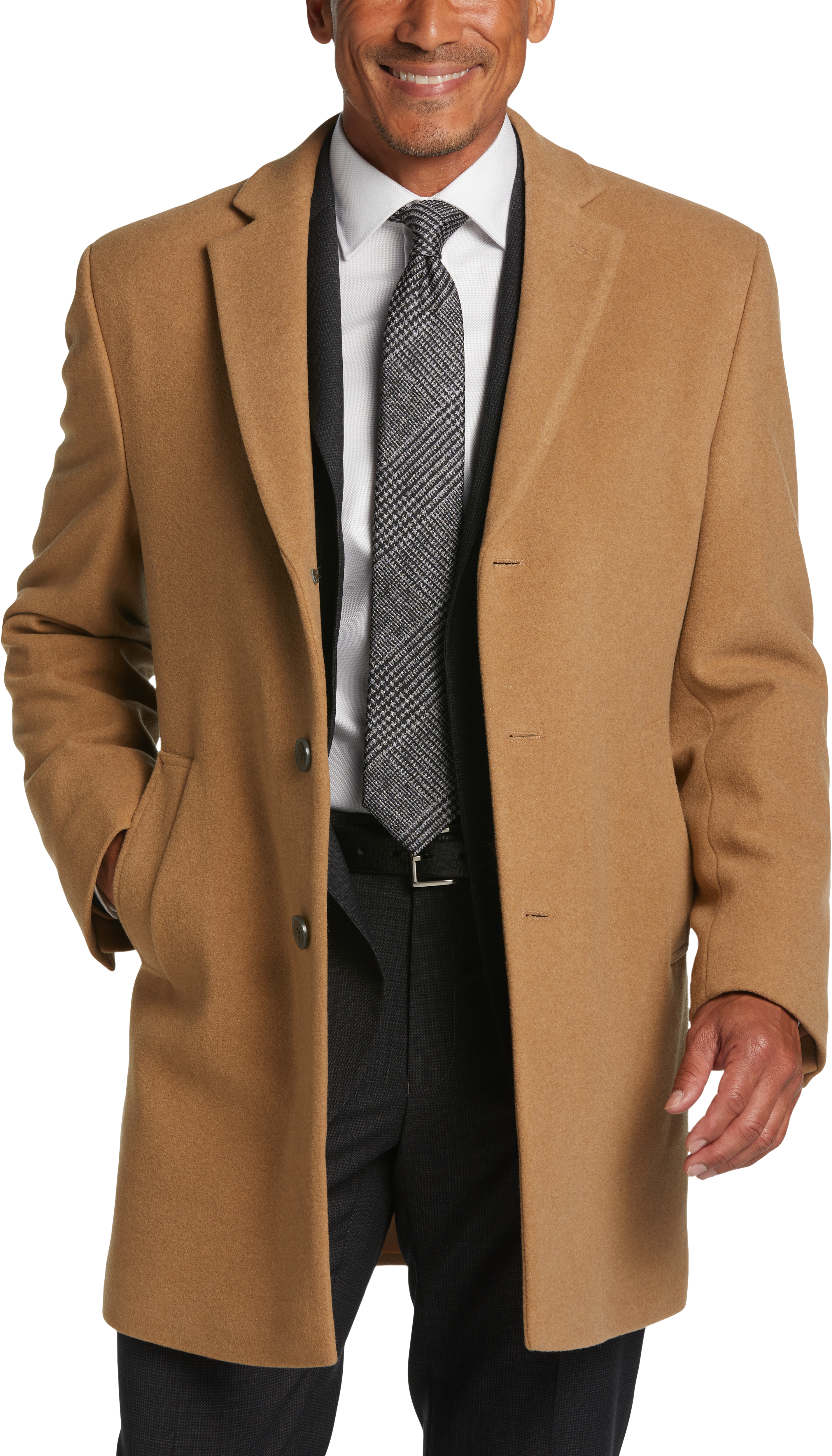 Vlucht spanning Mier Calvin Klein Slim Fit Dress Topcoat, Camel - Men's Sale | Men's Wearhouse