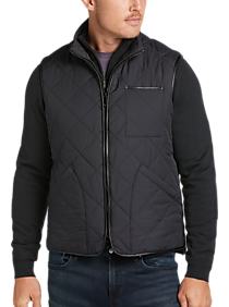 Michael Strahan Modern Fit Quilted Vest, Navy
