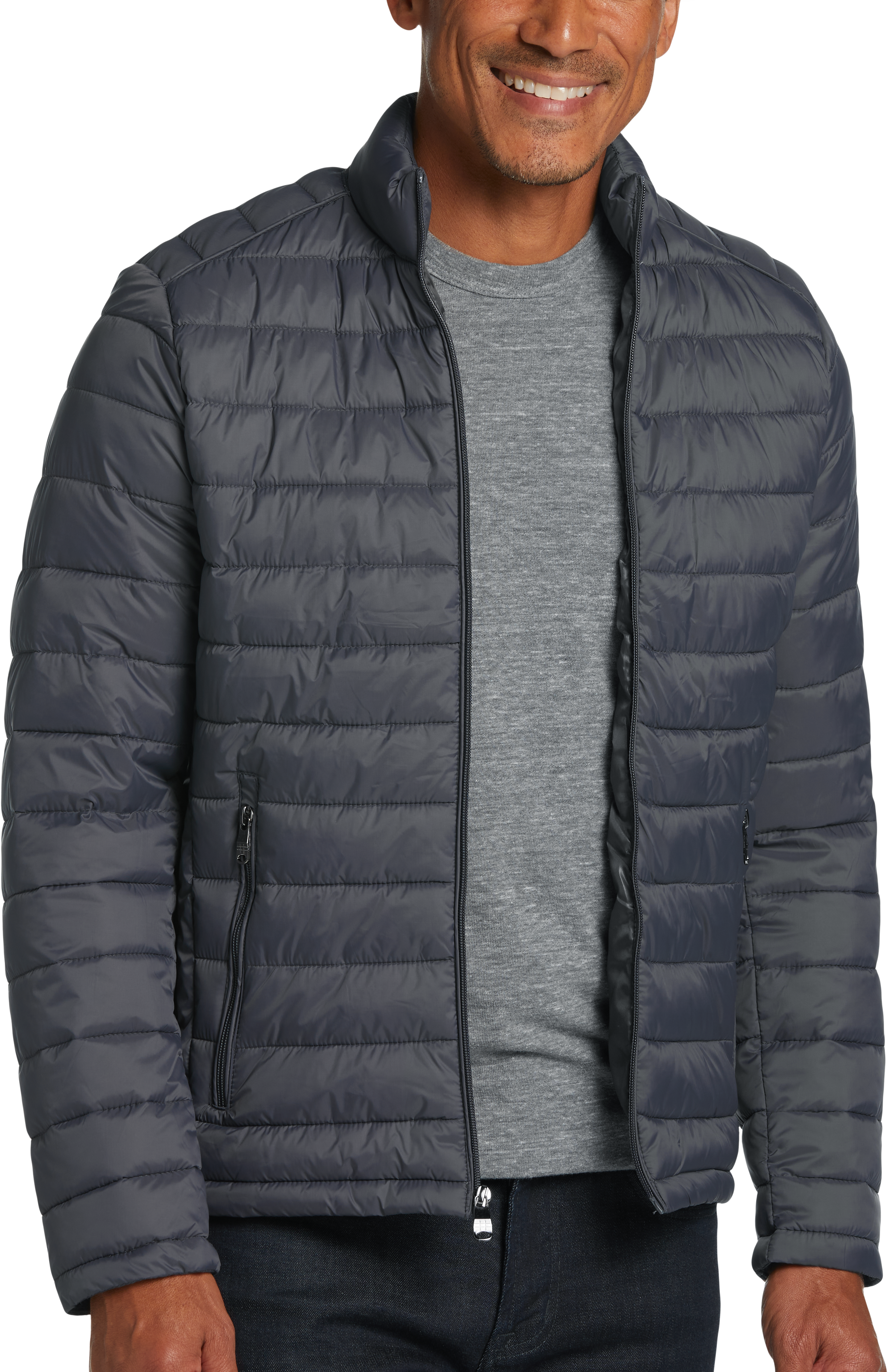 Awearness Kenneth Cole Modern Fit Puffer Jacket, Gray - Men's Sale ...