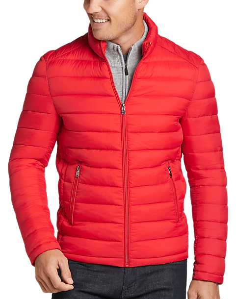 Awearness Kenneth Cole Modern Fit Puffer Jacket, Red - Men's Outerwear ...