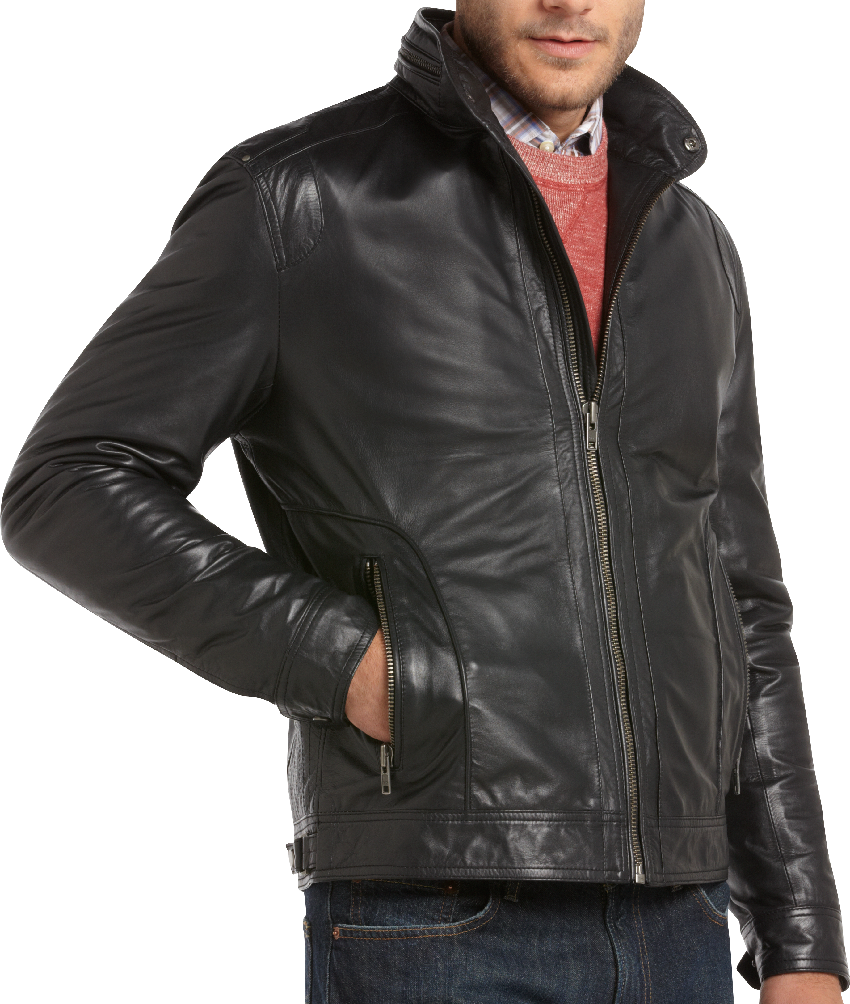 pronto uomo leather jacket