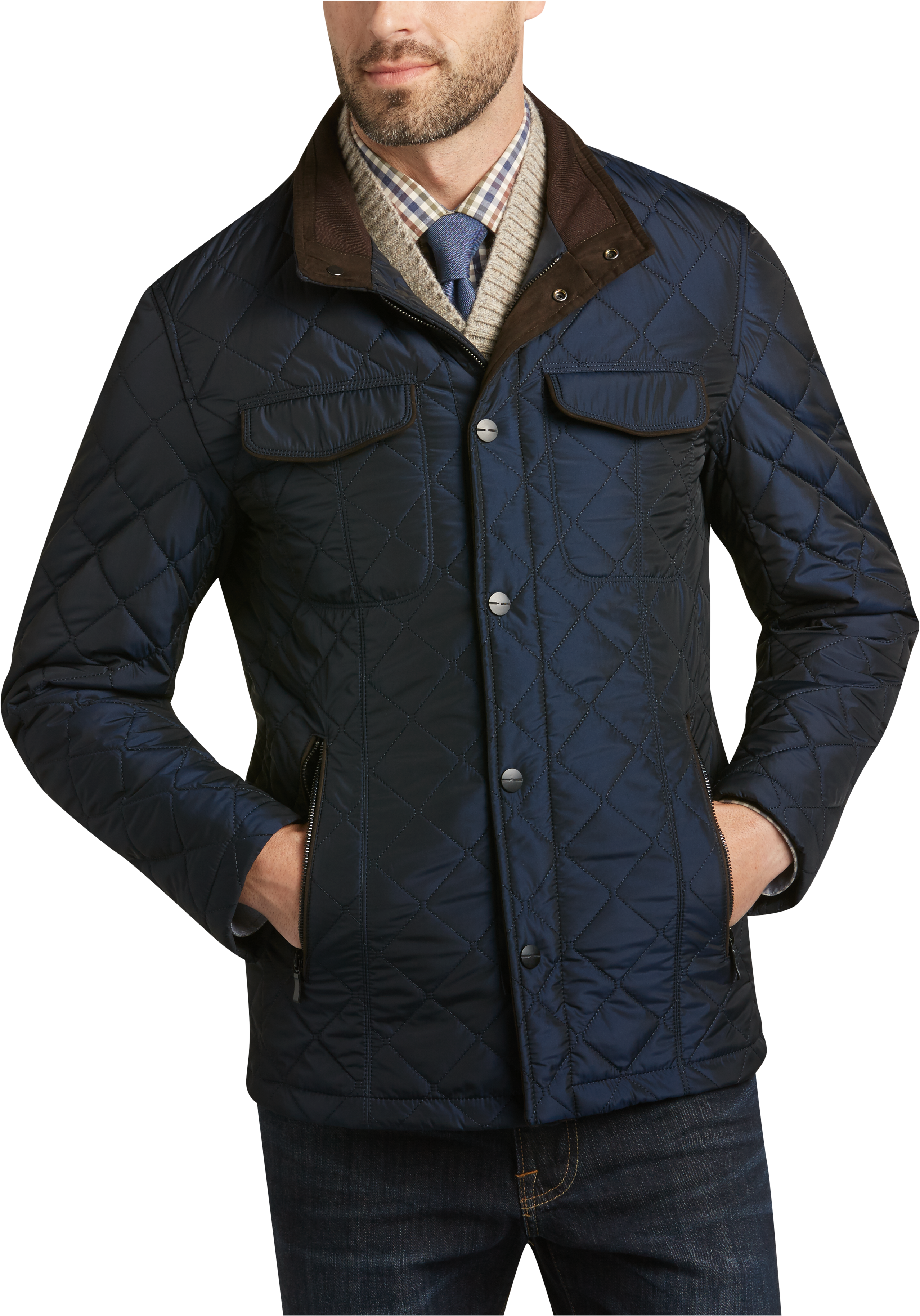 pronto uomo navy hoodie jacket
