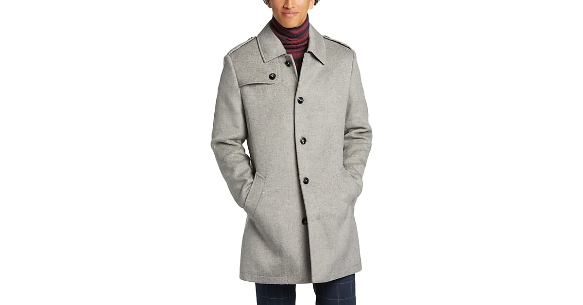 Paisley & Gray Slim Fit Trench Coat, Light Gray - Men's HDN | Men's ...