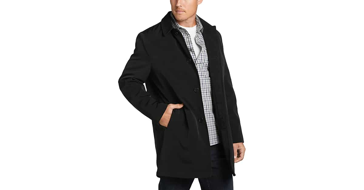 Calvin Klein Slim Fit Topcoat, Black