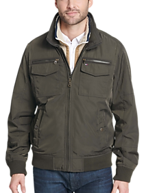 Tommy Hilfiger Modern Fit Performance Bomber, Army Green