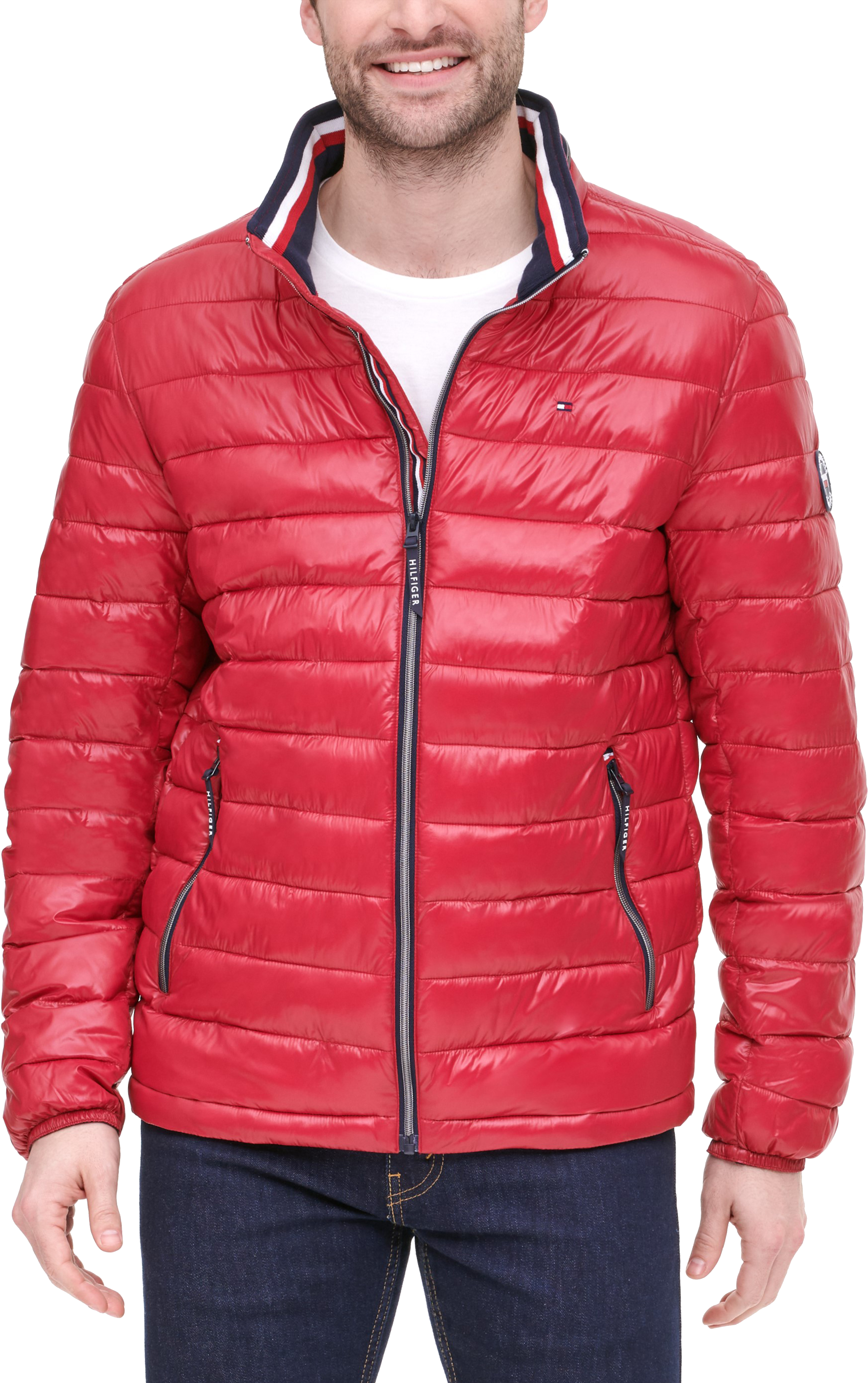 havik Catastrofaal Badkamer Tommy Hilfiger Modern Fit Polished Puffer Jacket, Red - Men's Sale | Men's  Wearhouse