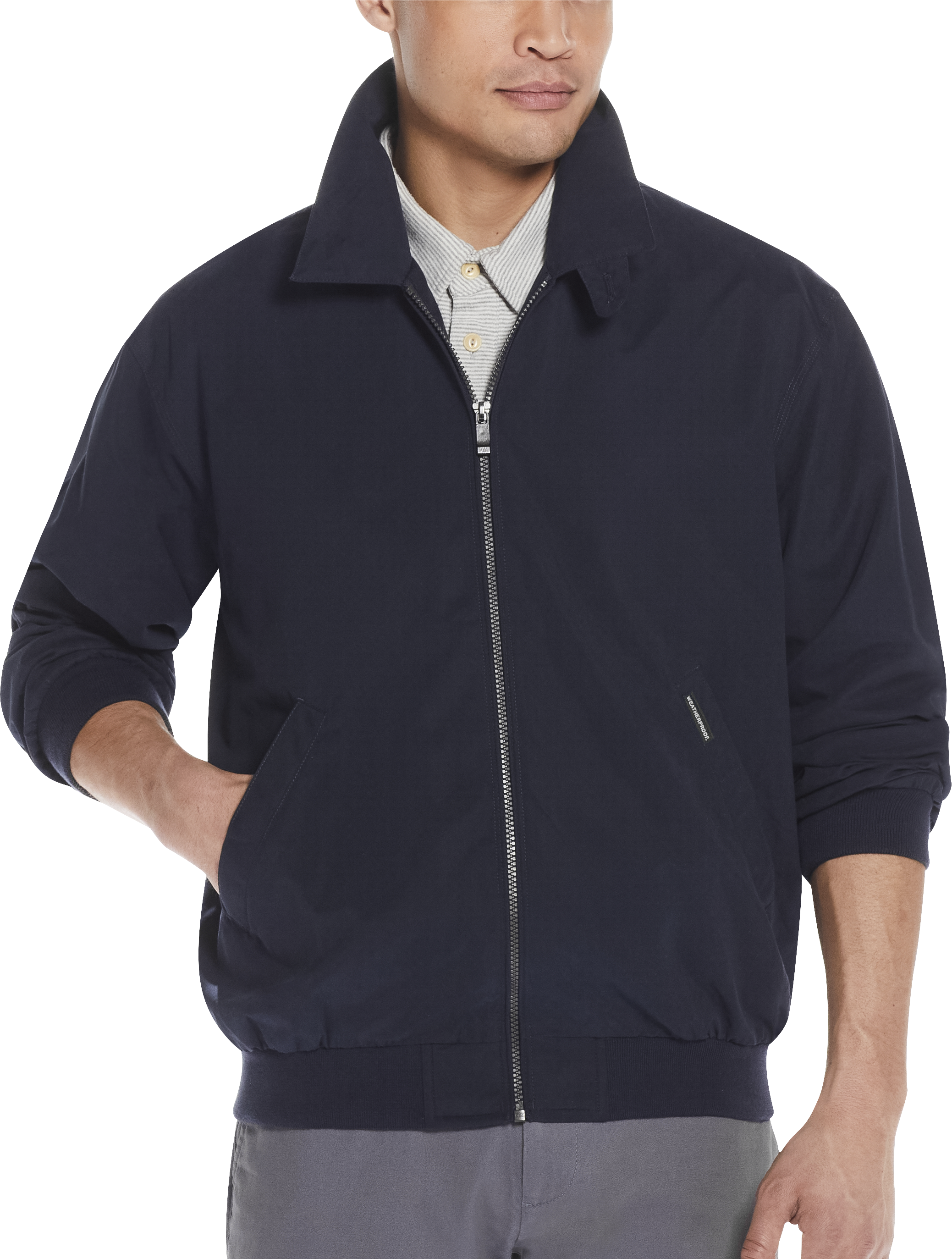 Weatherproof Modern Fit Golf Jacket, Navy - Men's Outerwear | Men's ...