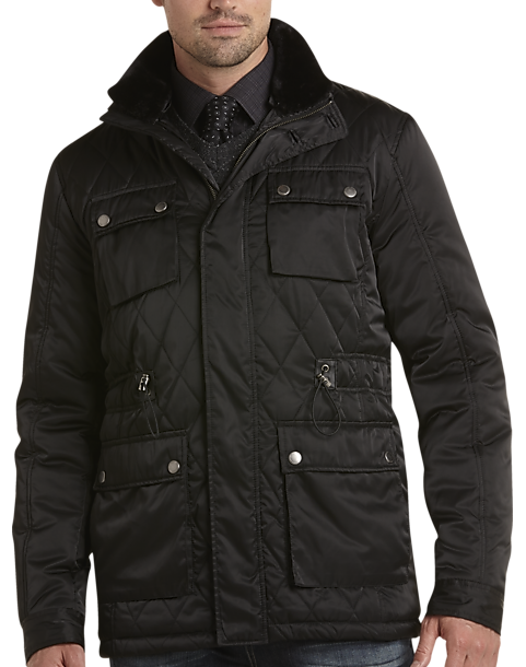 Joseph Abboud Black Classic Fit Quilted Jacket - Men's Brands | Men's