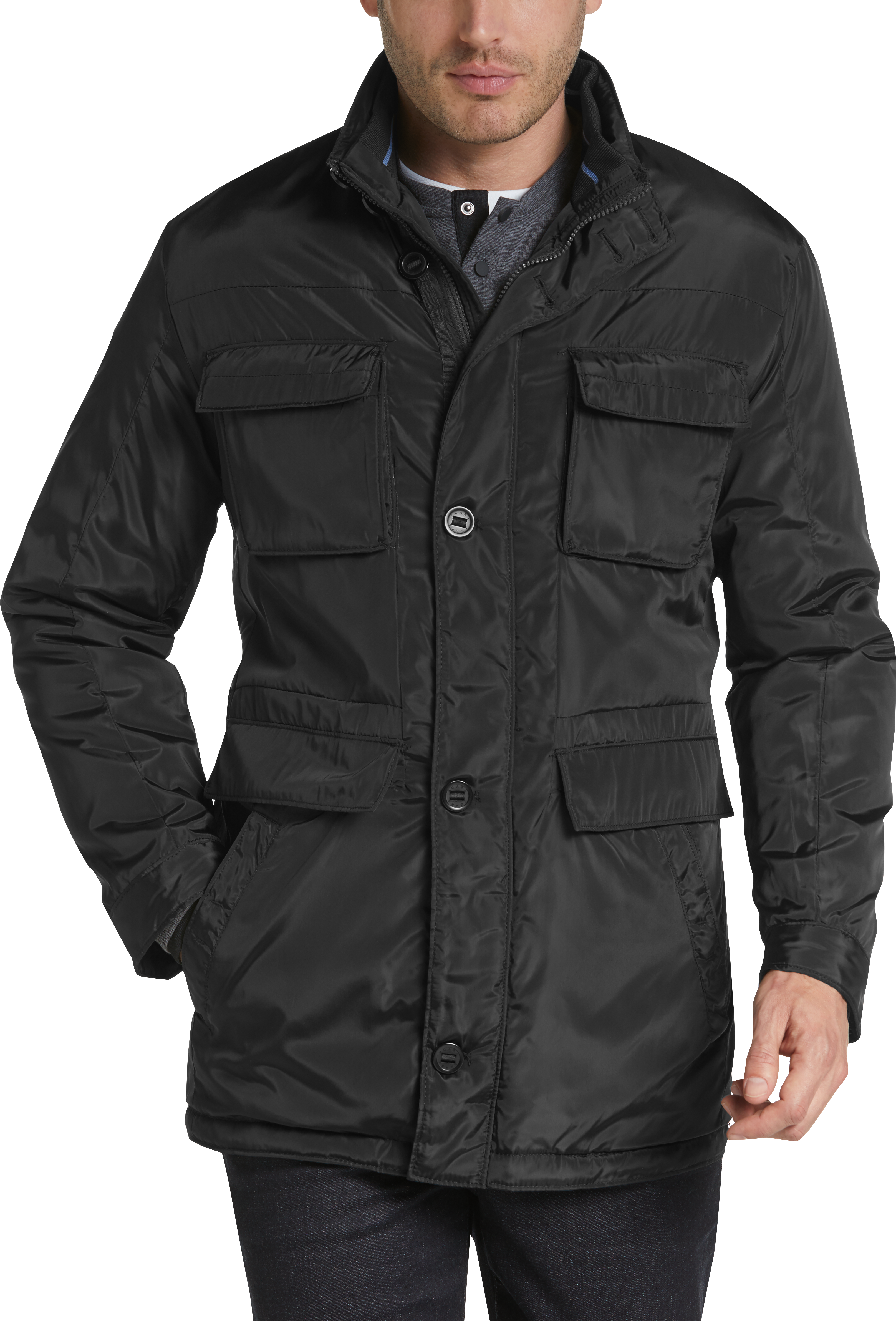 Egara Black Multi-Pocket Jacket - Men's Sale | Men's Wearhouse